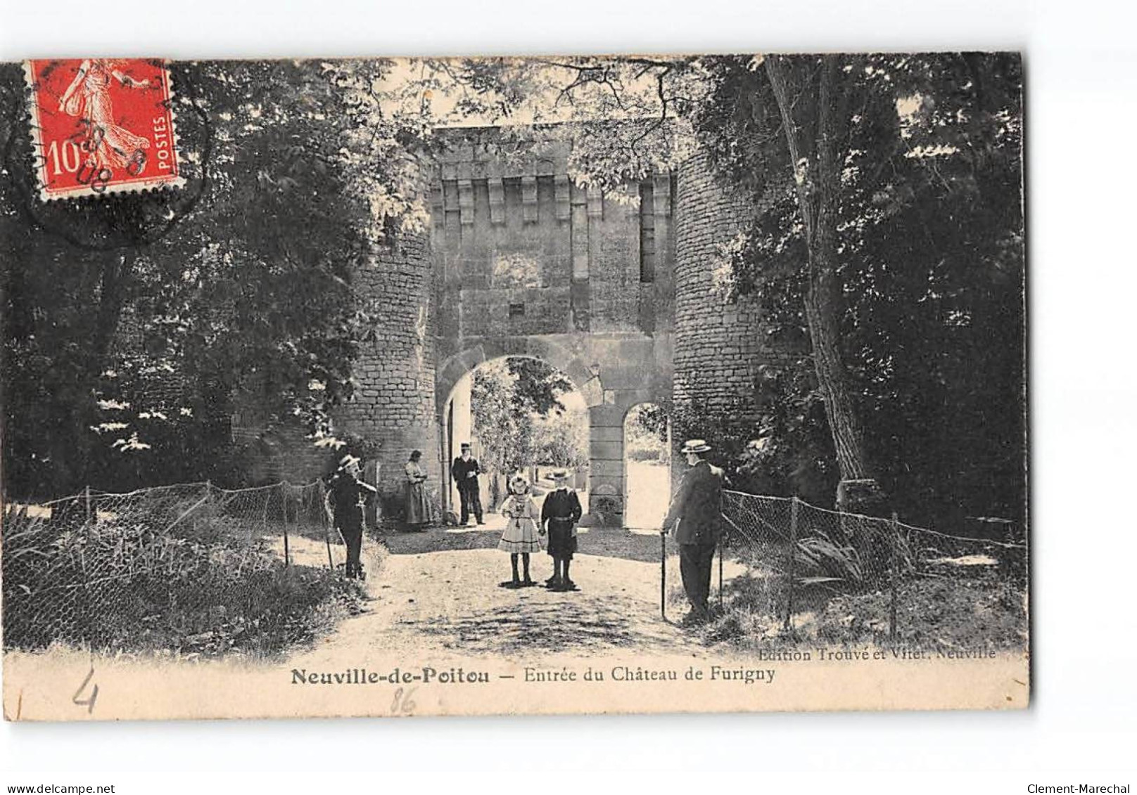 NEUVILLE DE POITOU - Entrée Du Château De Furigny - Très Bon état - Neuville En Poitou