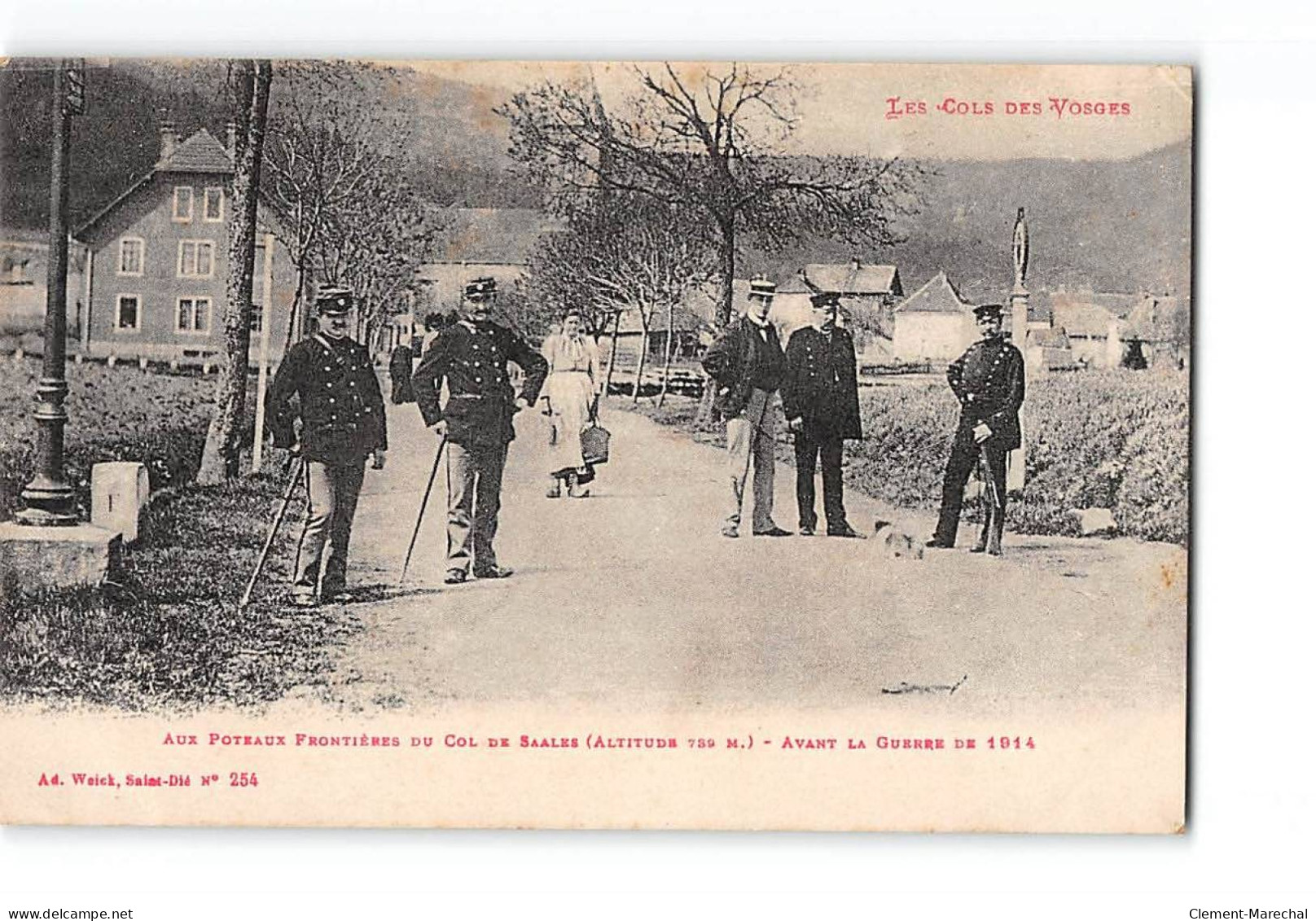 Les Cols Des Vosges - Aux Poteaux Frontières Du Col De Saales - Avant La Guerre De 1914 - Très Bon état - Autres & Non Classés