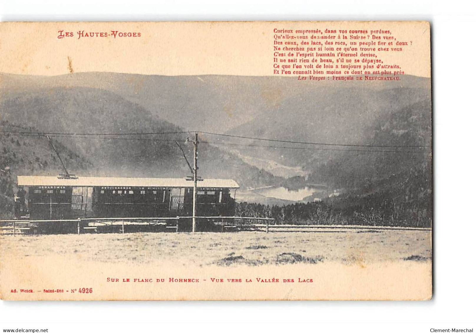 Sur La Route Du HOHNECK - Vue Vers La Vallée Des Lacs - Très Bon état - Autres & Non Classés