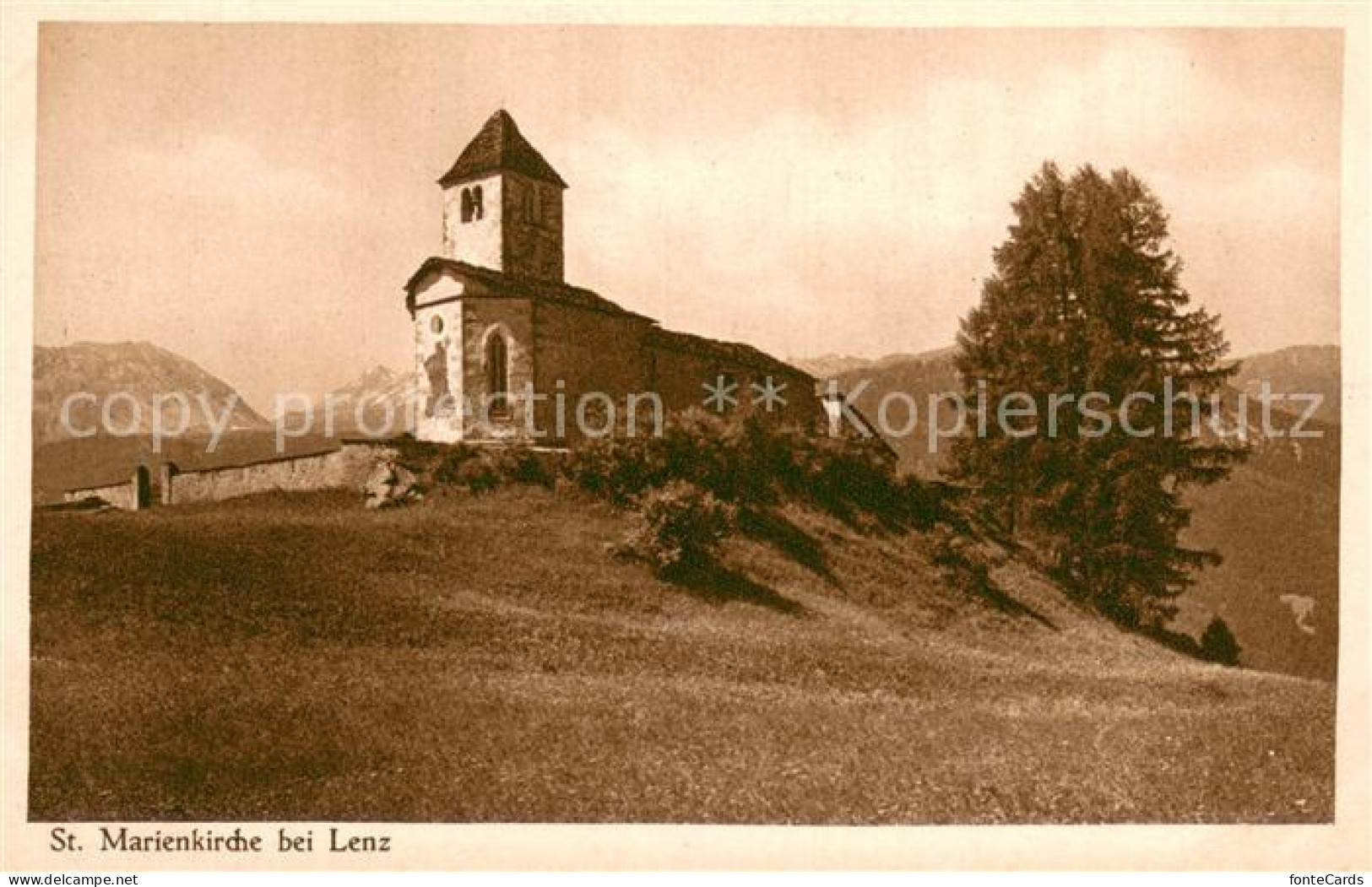 13750477 Lenz Lantsch GR St. Marienkirche Serie IX Kirchen Und Kapellen In Graub - Autres & Non Classés