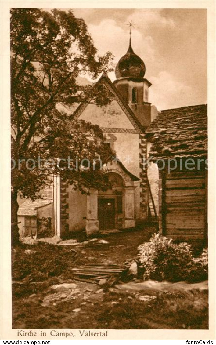 13750469 Campo GR Kirche Im Valsertal Serie IX Kirchen Und Kapellen In Graubuend - Autres & Non Classés
