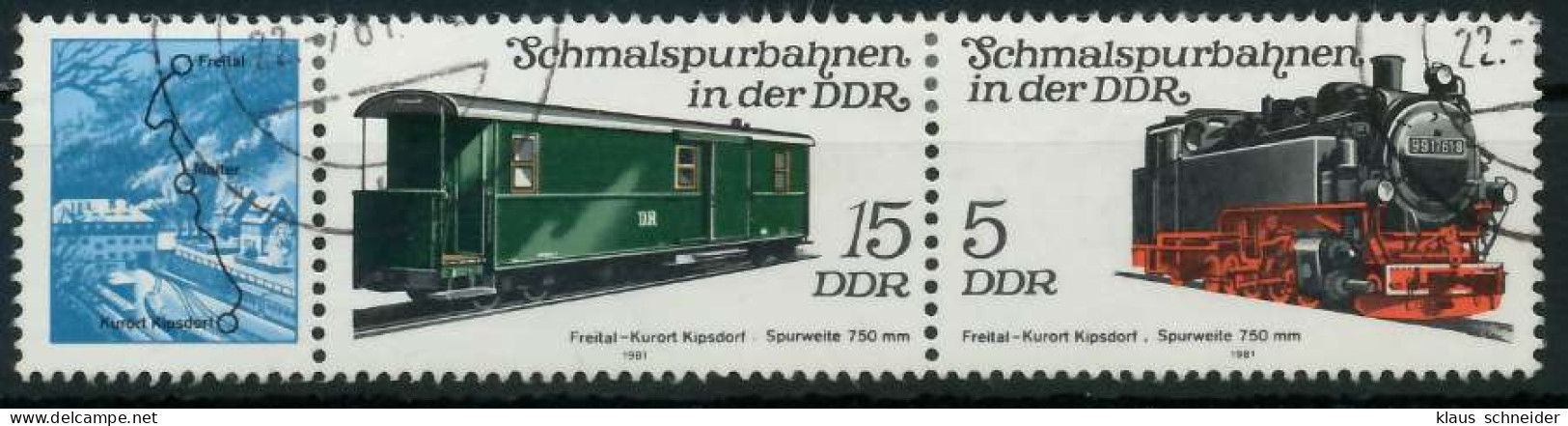 DDR ZUSAMMENDRUCK Nr WZd508 Gestempelt 3ER STR X158C5E - Zusammendrucke