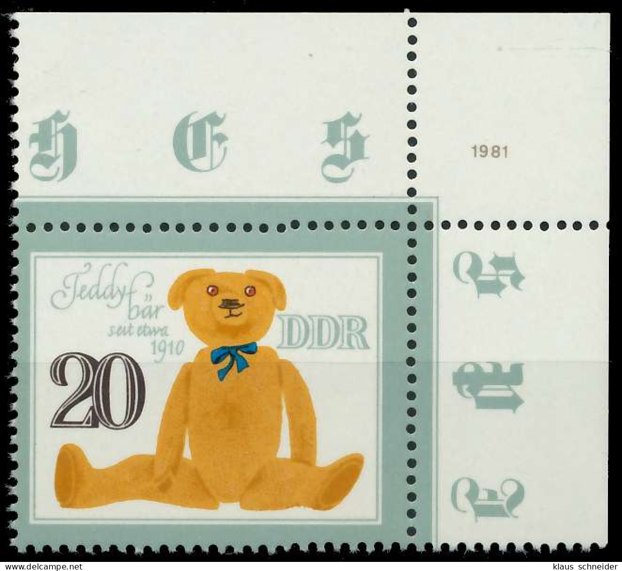DDR 1981 Nr 2662 Postfrisch ECKE-ORE X17F0C6 - Unused Stamps