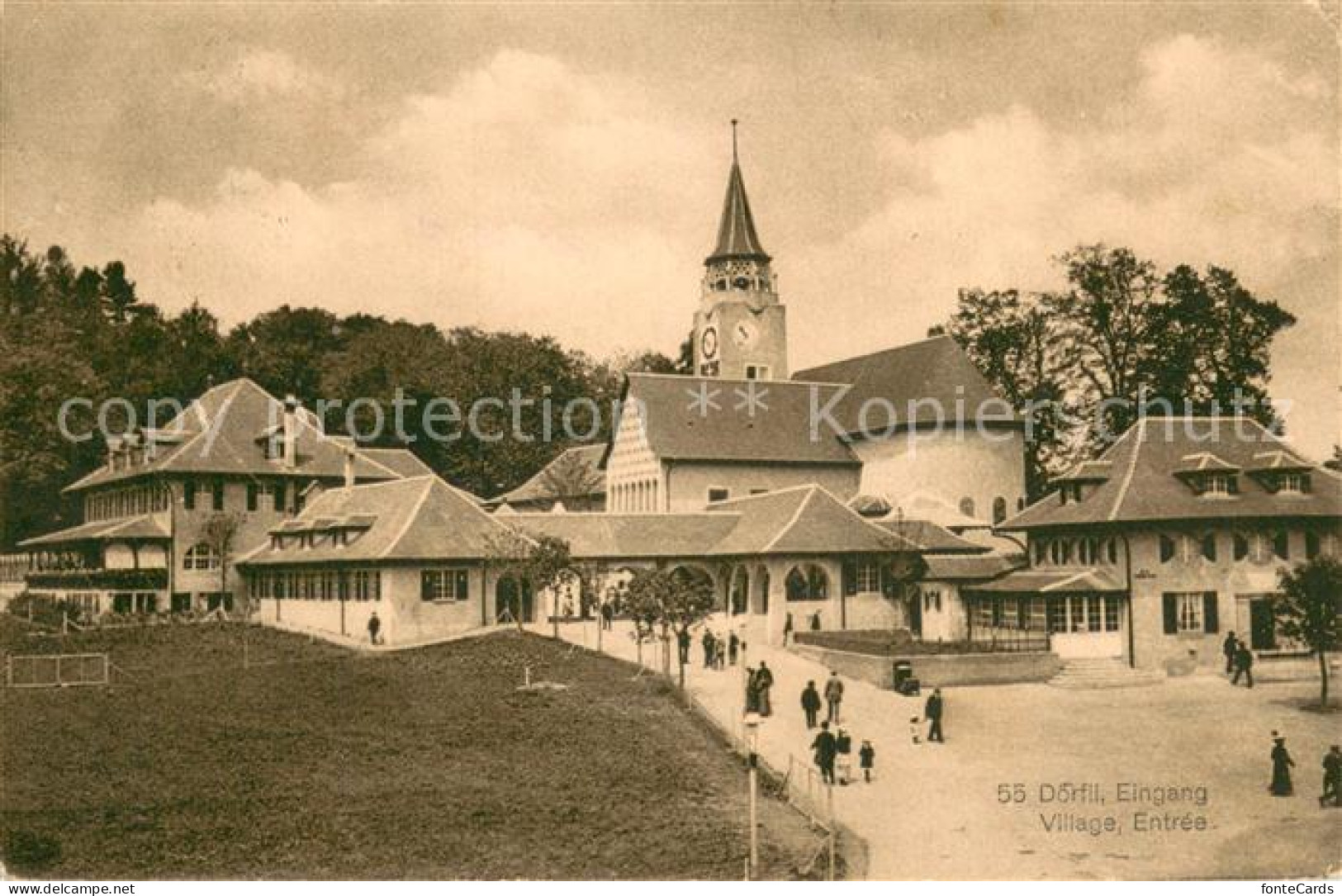 13748299 Bern BE Schweizerische Landesausstellung Bern 1914 Doerfli Eingang Bern - Altri & Non Classificati