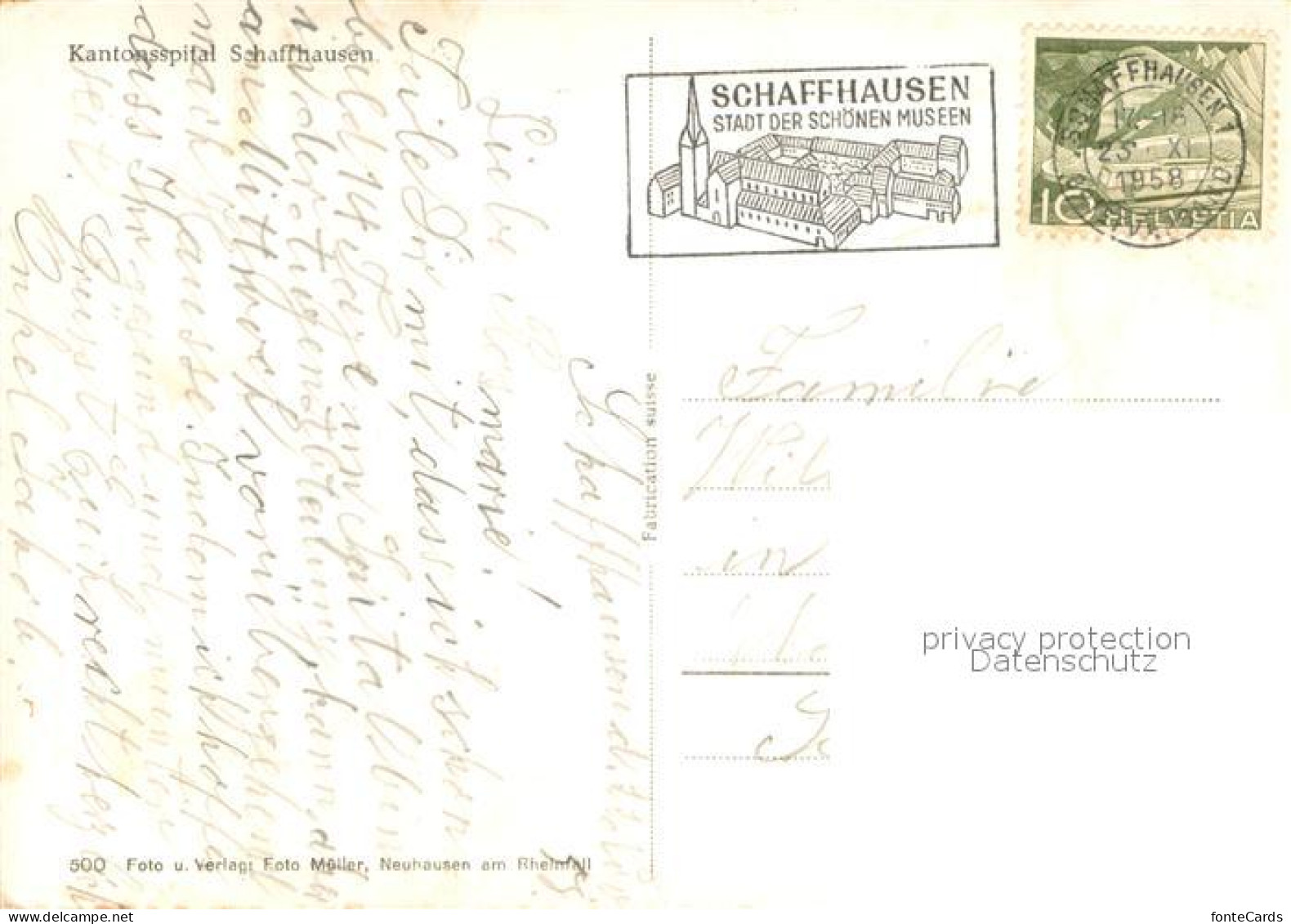 13746529 Schaffhausen  SH Kantonsspital  - Andere & Zonder Classificatie