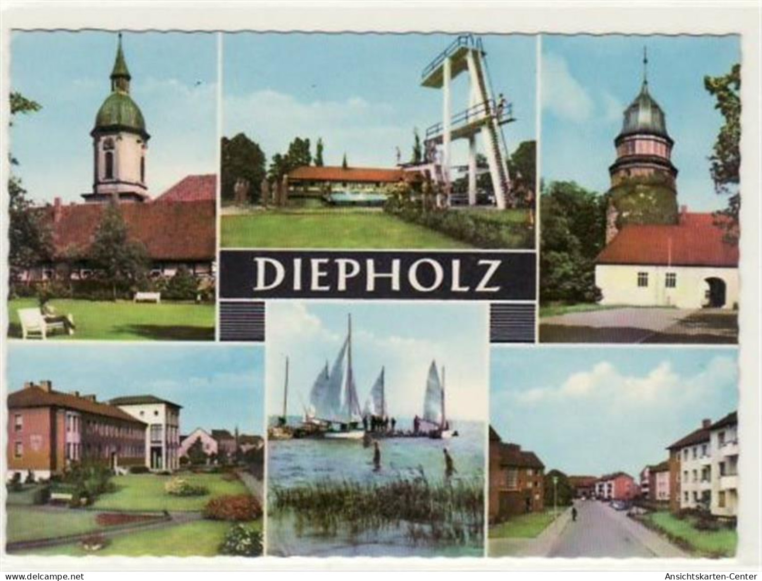 39073709 - Diepholz, 6 Abbildungen Mit Kirche U. Schwimmbad Ungelaufen  Gute Erhaltung. - Weyhe