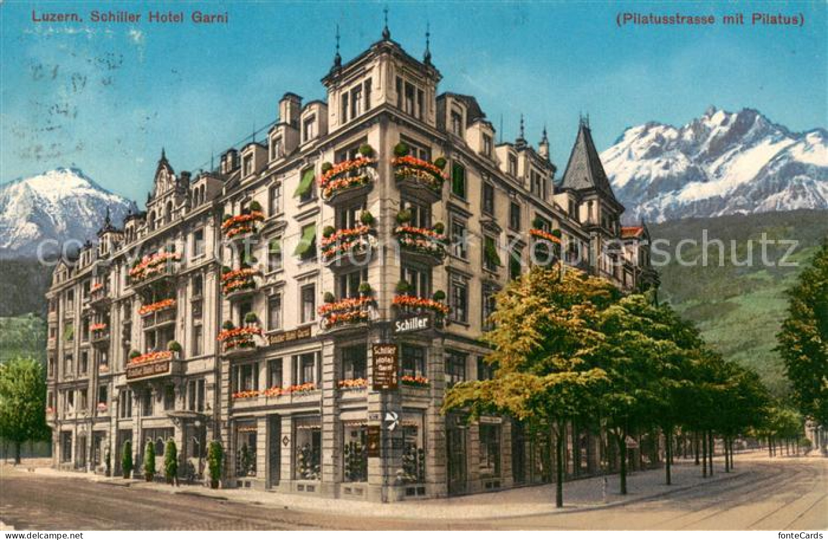 13745837 Luzern  LU Schiller Hotel Garni Pilatusstrasse M. Pilatus  - Sonstige & Ohne Zuordnung