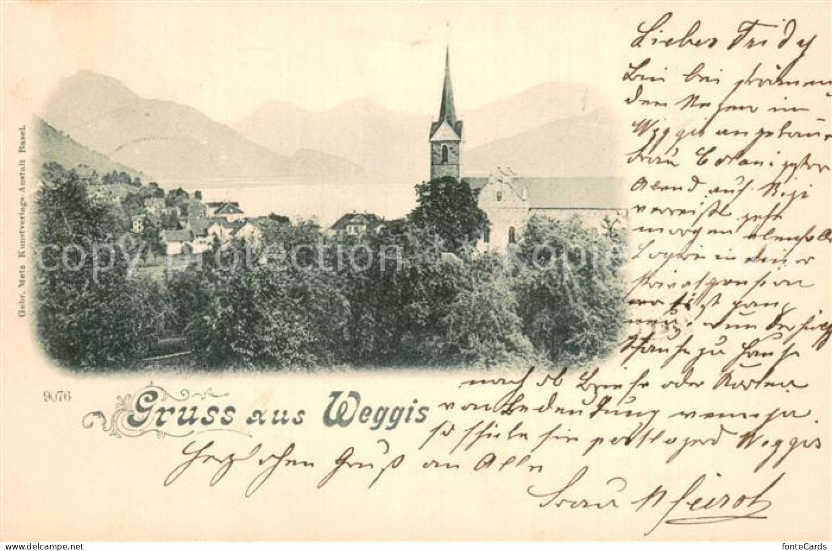 13745817 Weggis Vierwaldstaettersee Teilansicht M. Kirchturm Weggis Vierwaldstae - Sonstige & Ohne Zuordnung