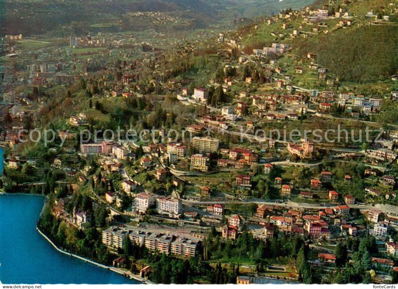 13745279 Castagnola Lago Di Lugano Fliegeraufnahme Al Monte Bre  - Autres & Non Classés