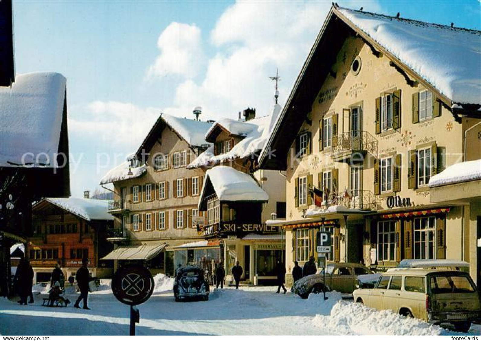 13744679 Gstaad BE Hotel Olden Aussenansicht Im Schnee  - Sonstige & Ohne Zuordnung