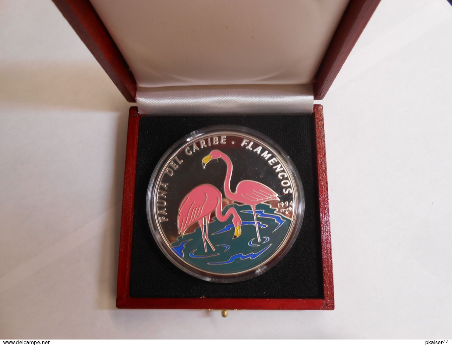 Kuba  1994  Flamingos  Münz-Set  Silber  155,66g  5 OZ   Proof   50 Pesos  - Ric - Cuba