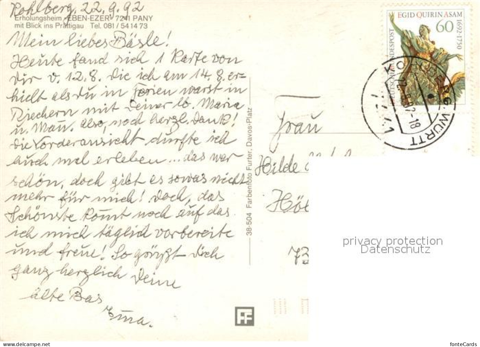 13741617 Pany GR Erholungsheim Eben-Ezer Alpenpanorama  - Other & Unclassified