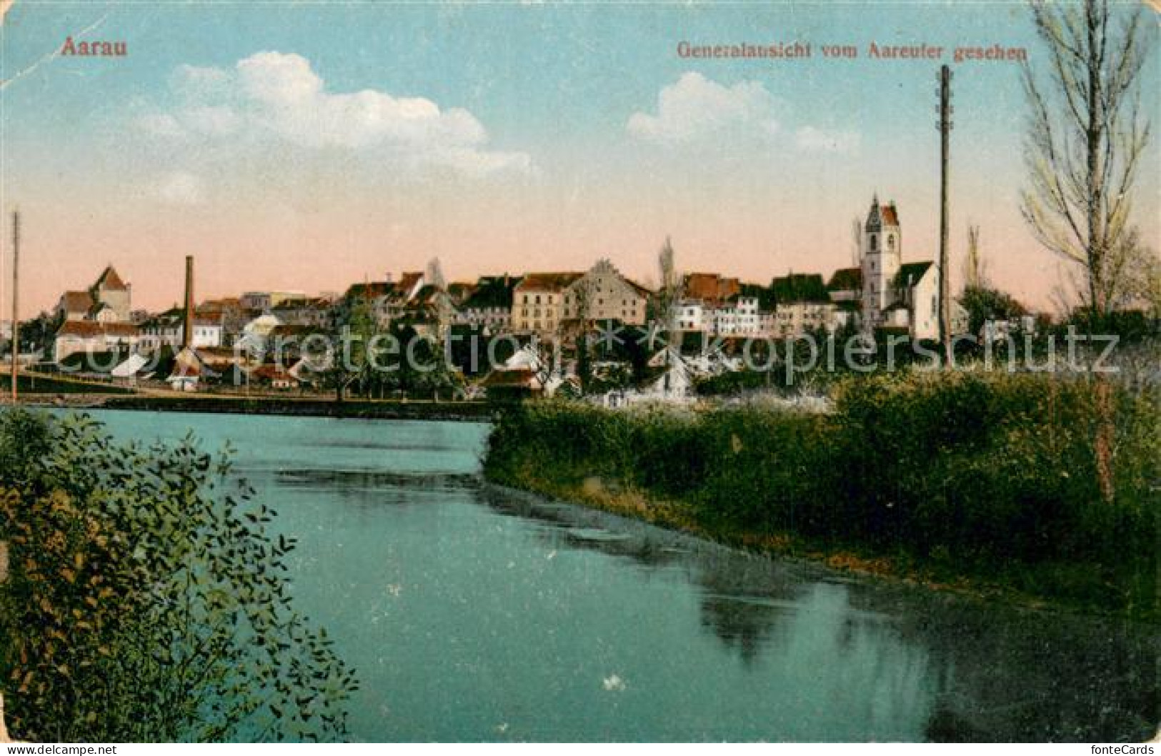 13740957 Aarau AG Aareufer Panorama Aarau AG - Andere & Zonder Classificatie