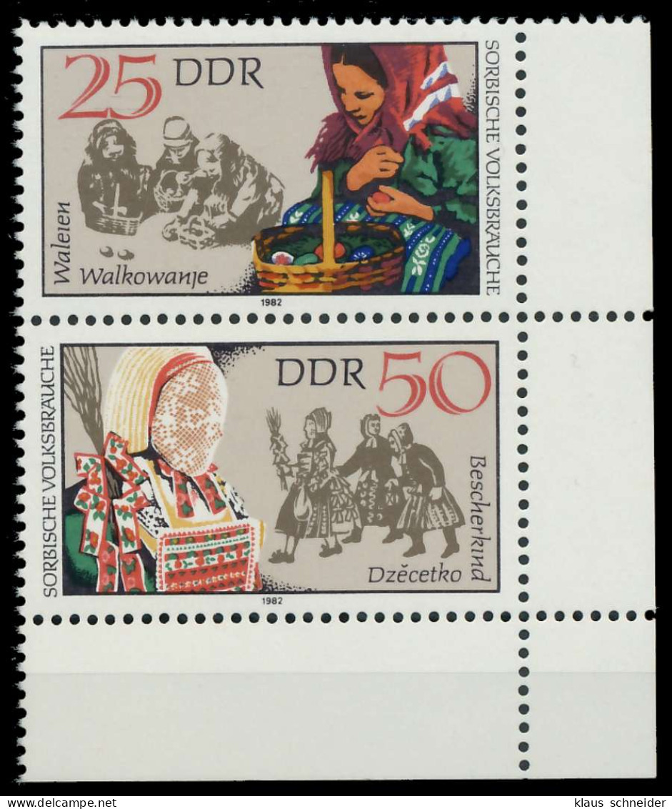 DDR ZUSAMMENDRUCK Nr SZd 245 Postfrisch SENKR PAAR ECKE X196152 - Zusammendrucke
