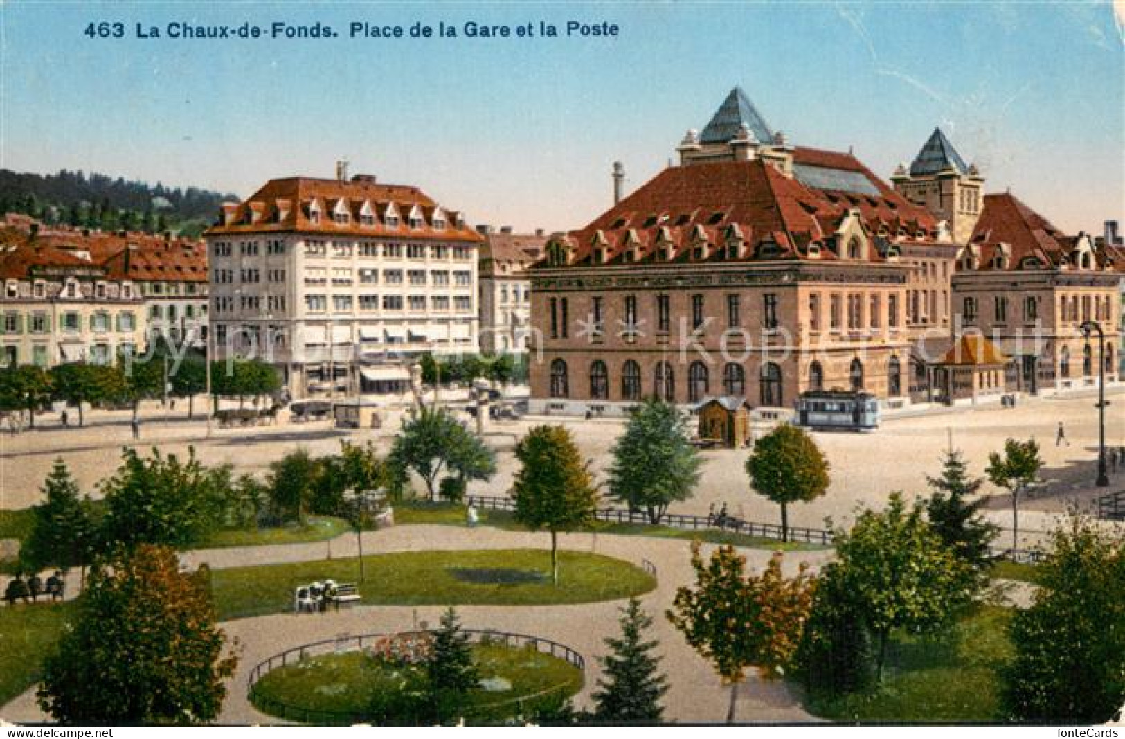 13740249 La Chaux-de-Fonds NE Place De La Gare Et La Poste  - Sonstige & Ohne Zuordnung