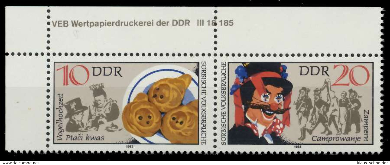DDR ZUSAMMENDRUCK Nr WZd 534DV Postfrisch WAAGR PAAR EC X1961DE - Zusammendrucke