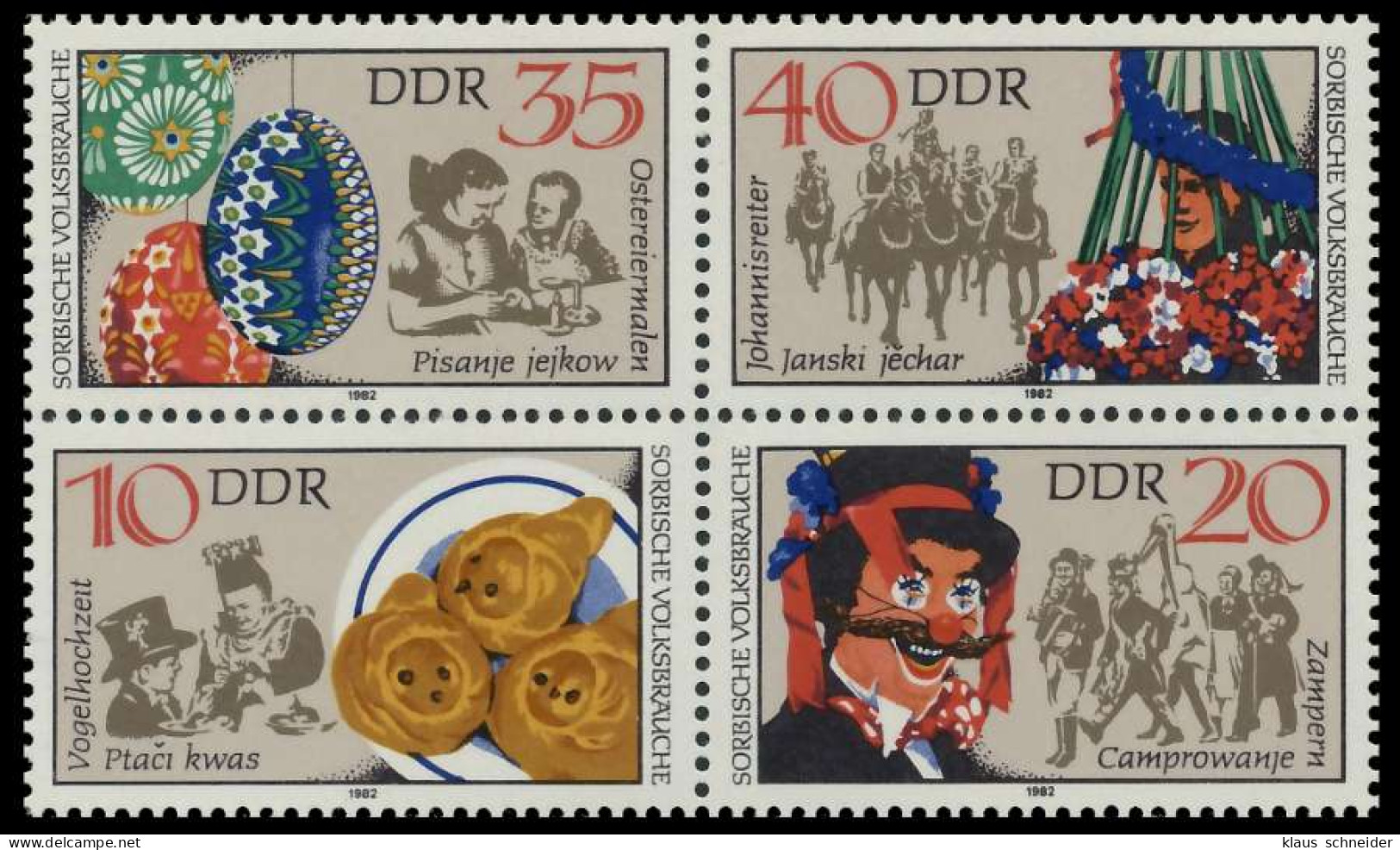 DDR ZUSAMMENDRUCK Nr 2719VB Postfrisch VIERERBLOCK SC59232 - Zusammendrucke