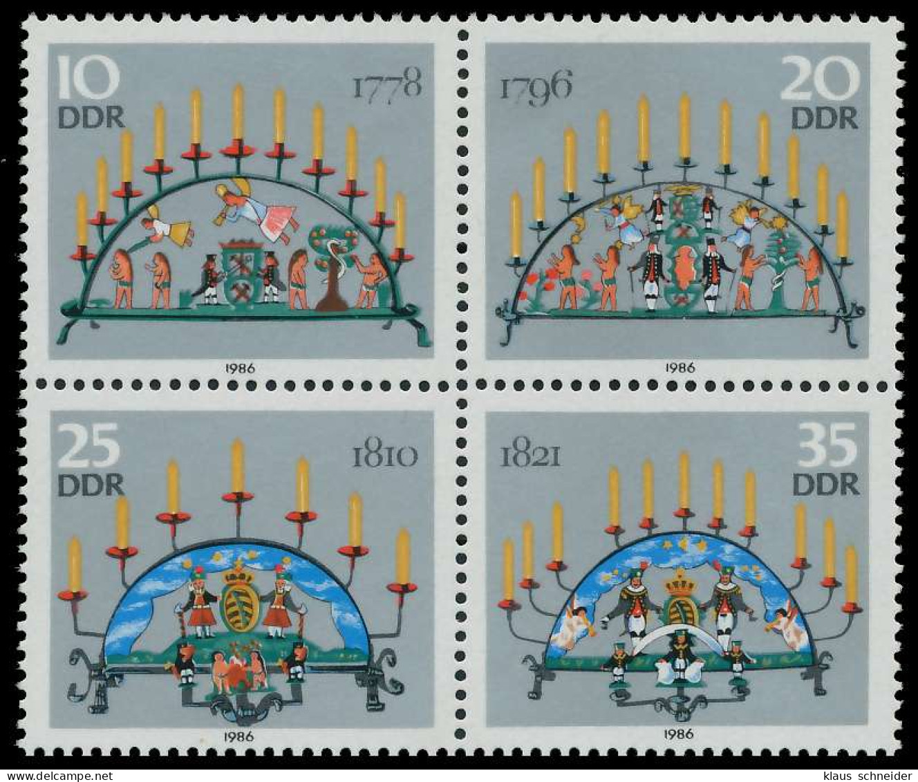 DDR ZUSAMMENDRUCK Nr 3057VB Postfrisch VIERERBLOCK SC592A6 - Zusammendrucke