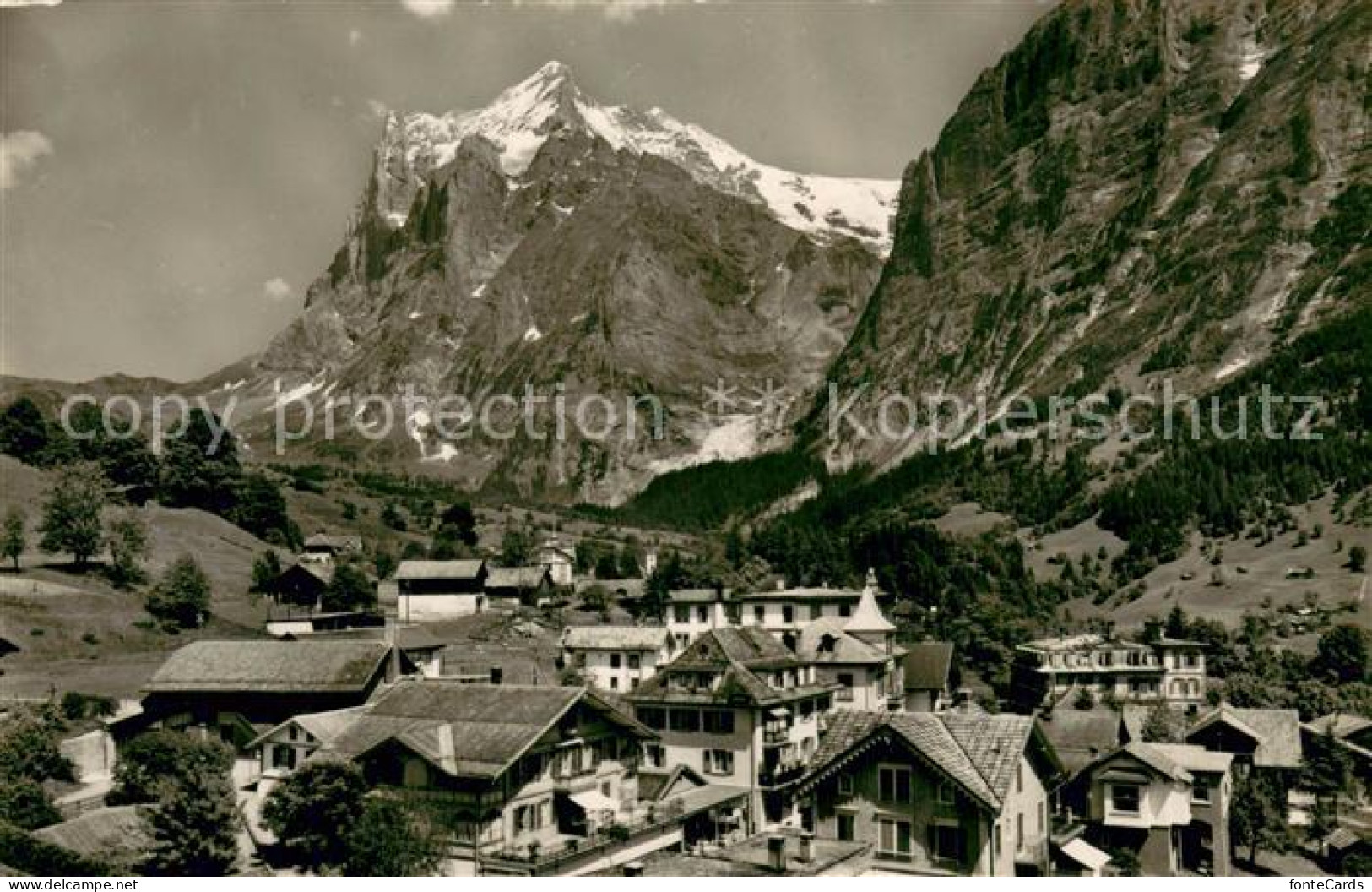 13740189 Grindelwald Dorfpartie Mit Wetterhorn Grindelwald - Sonstige & Ohne Zuordnung