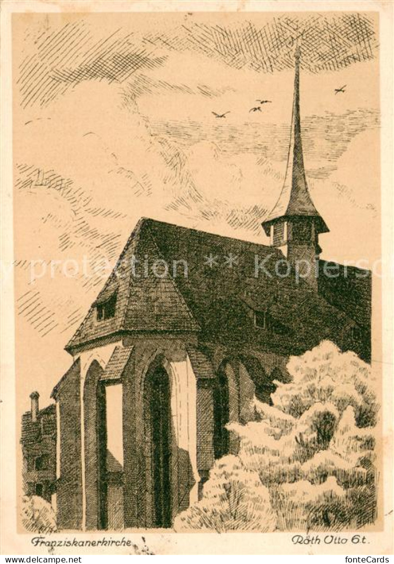 13739209 Alt Luzern LU Franziskanerkirche Zeichnung Von Schuelern Der Kantonssch - Other & Unclassified