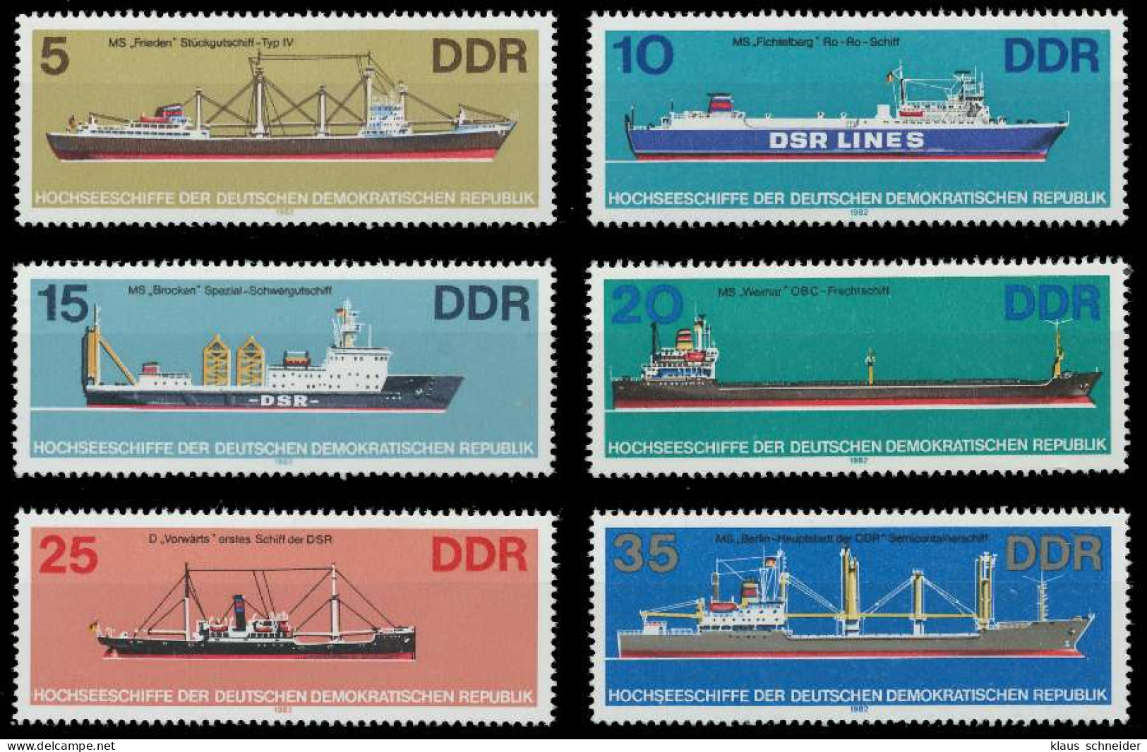 DDR 1982 Nr 2709-2714 Postfrisch X196436 - Ungebraucht