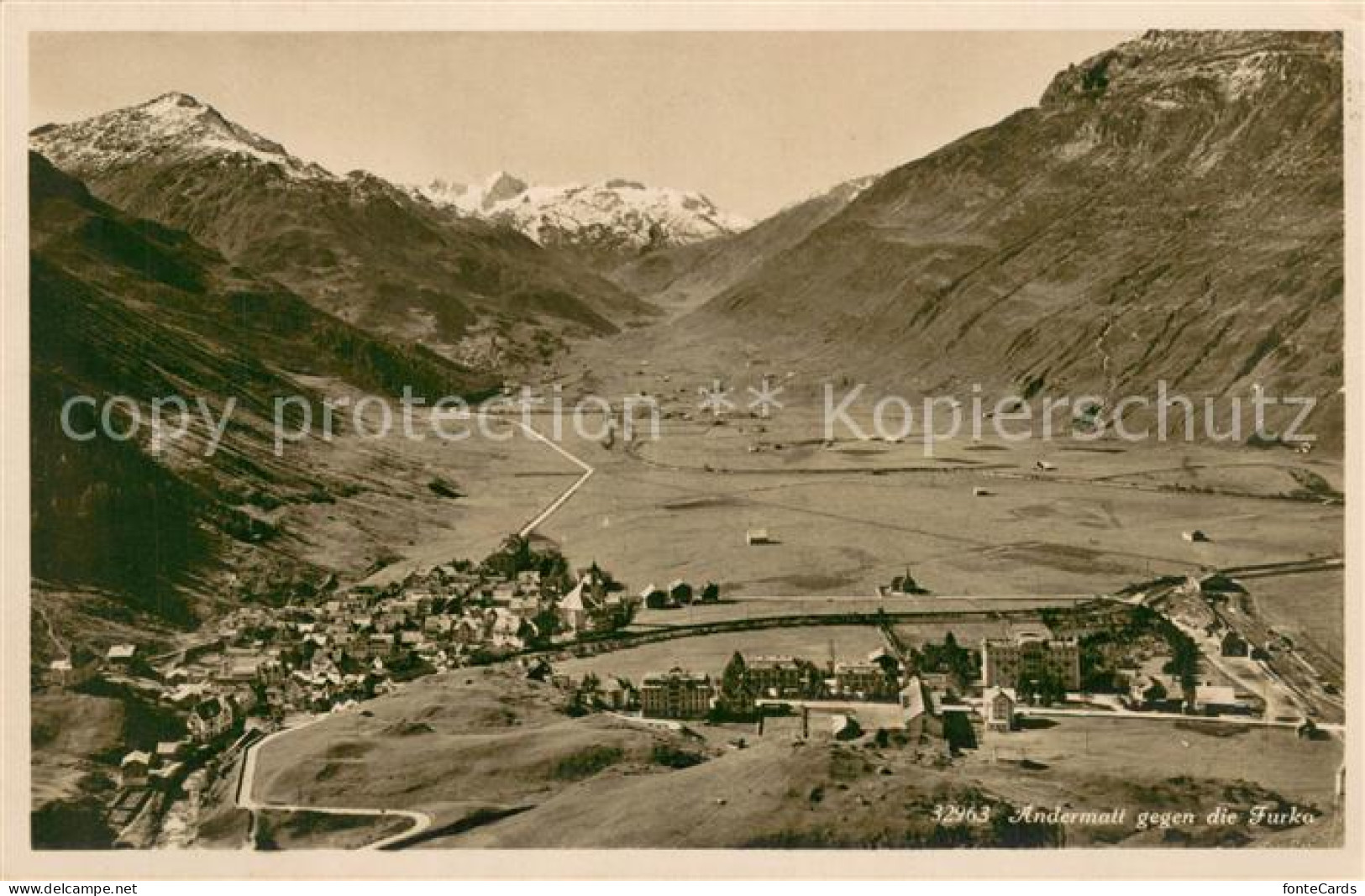 13738767 Andermatt UR Panorama Mit Der Furka  - Sonstige & Ohne Zuordnung