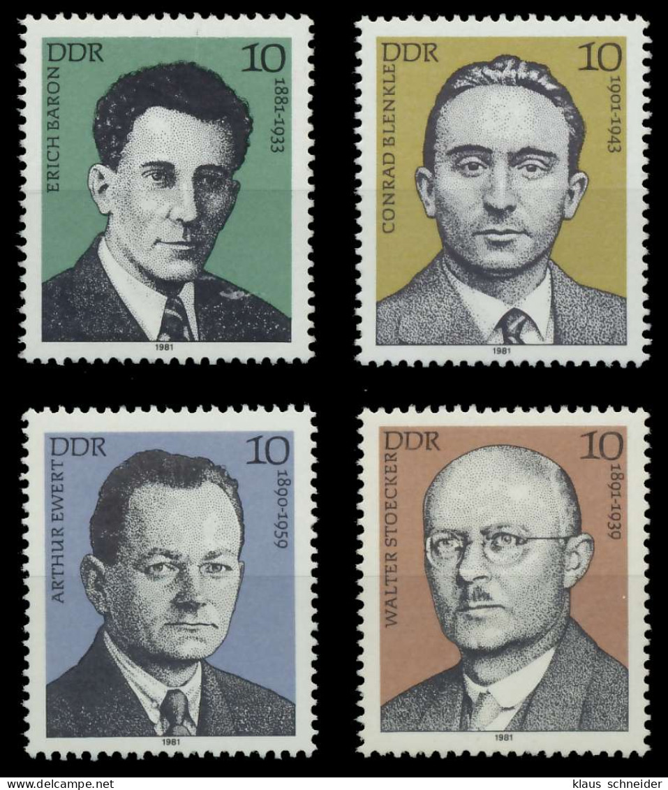 DDR 1981 Nr 2589-2592 Postfrisch X196476 - Unused Stamps