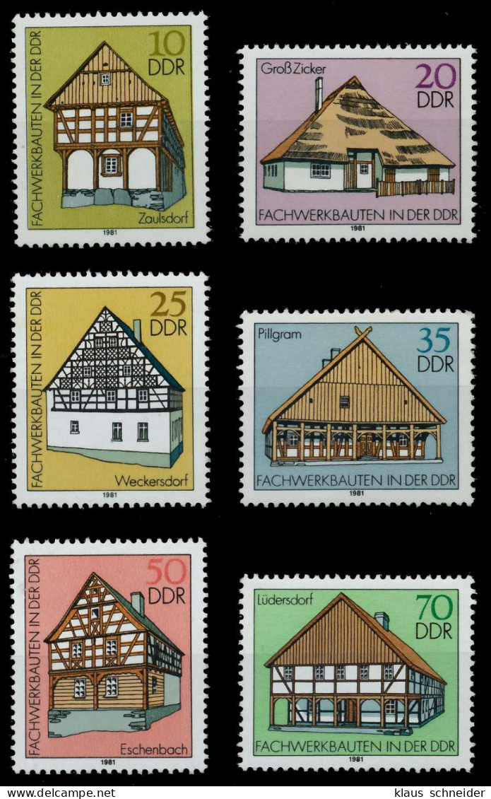 DDR 1981 Nr 2623-2628 Postfrisch X196496 - Ungebraucht