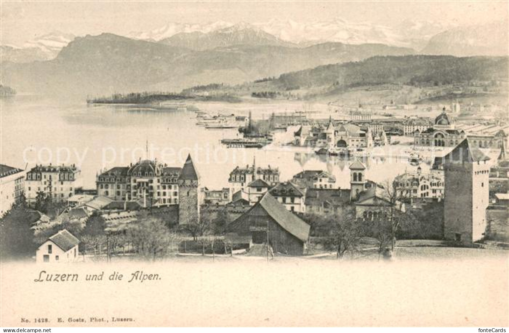 13738697 Luzern  LU Stadtpanorama Mit Alpen  - Altri & Non Classificati