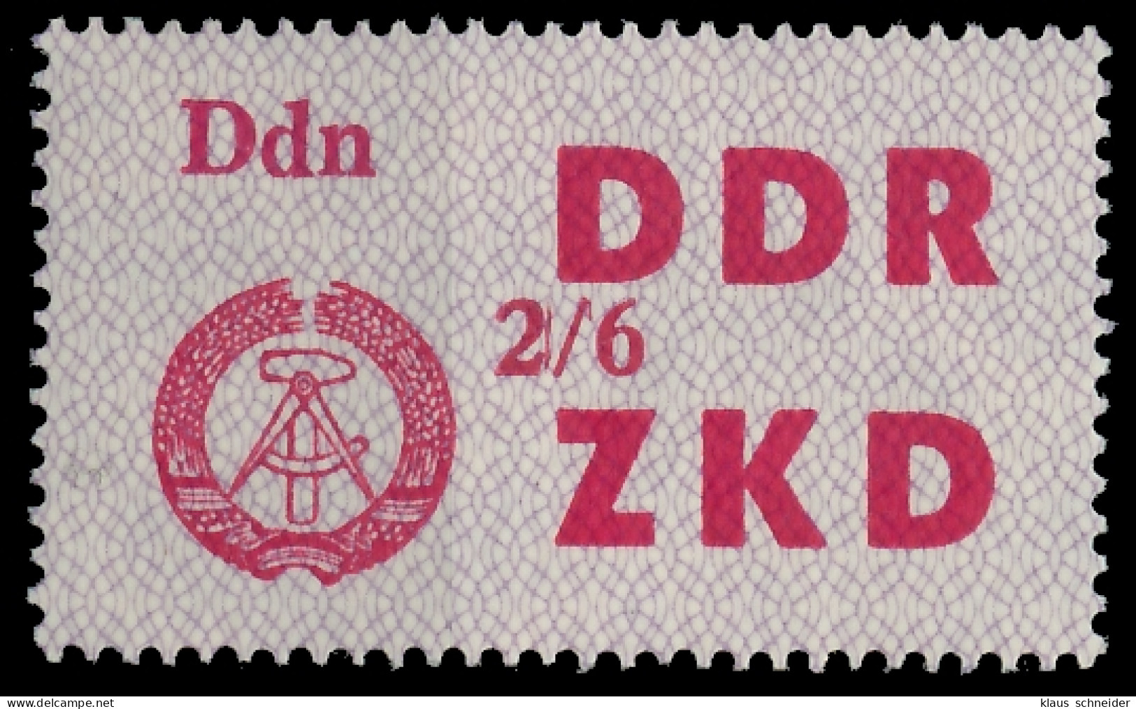 DDR DIENST LAUFKONTROLLZETTEL Nr 33 2 6 - VI Ungebraucht X1C4F36 - Otros & Sin Clasificación