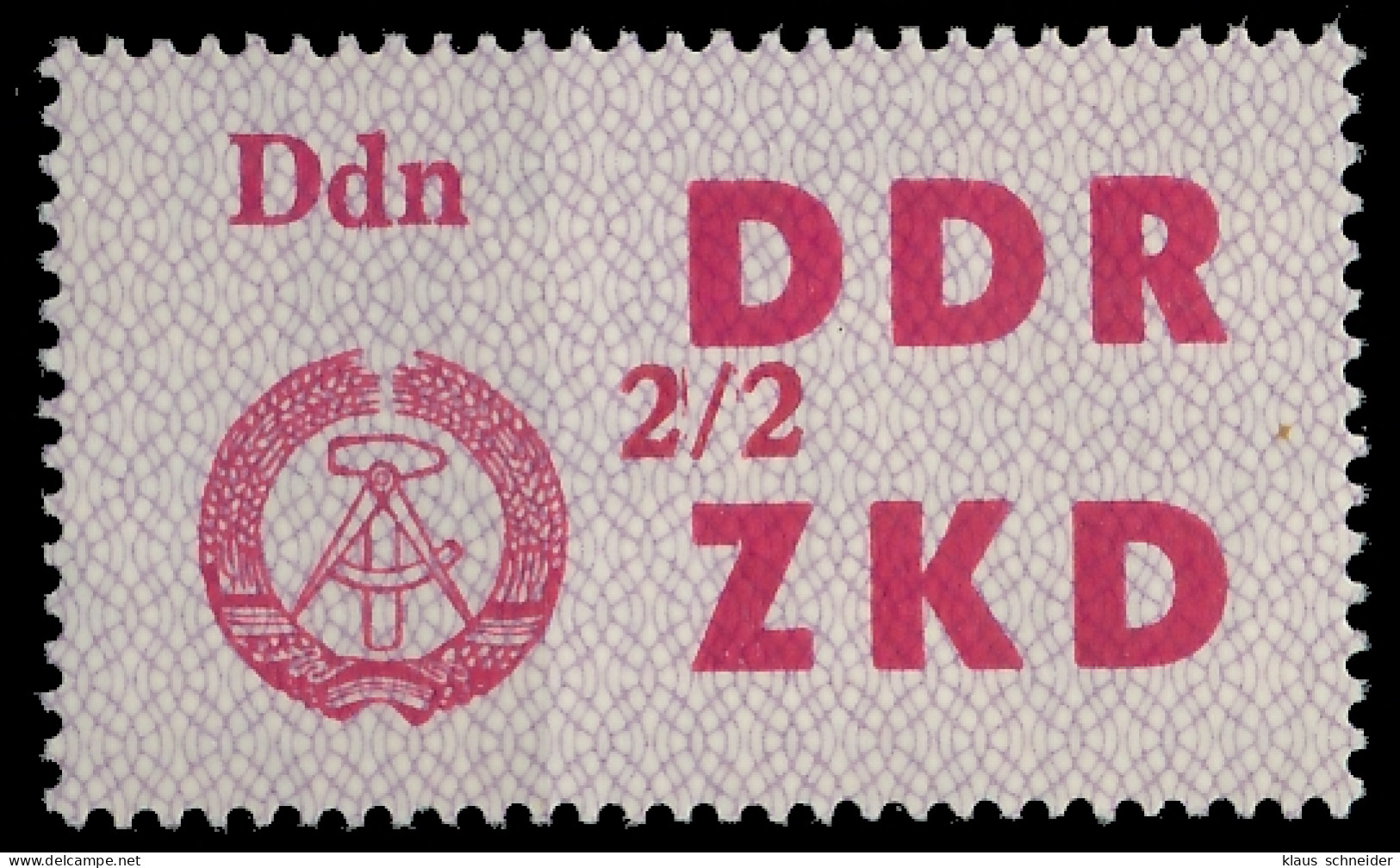 DDR DIENST LAUFKONTROLLZETTEL Nr 33 2 - II Ungebraucht X1CA722 - Altri & Non Classificati