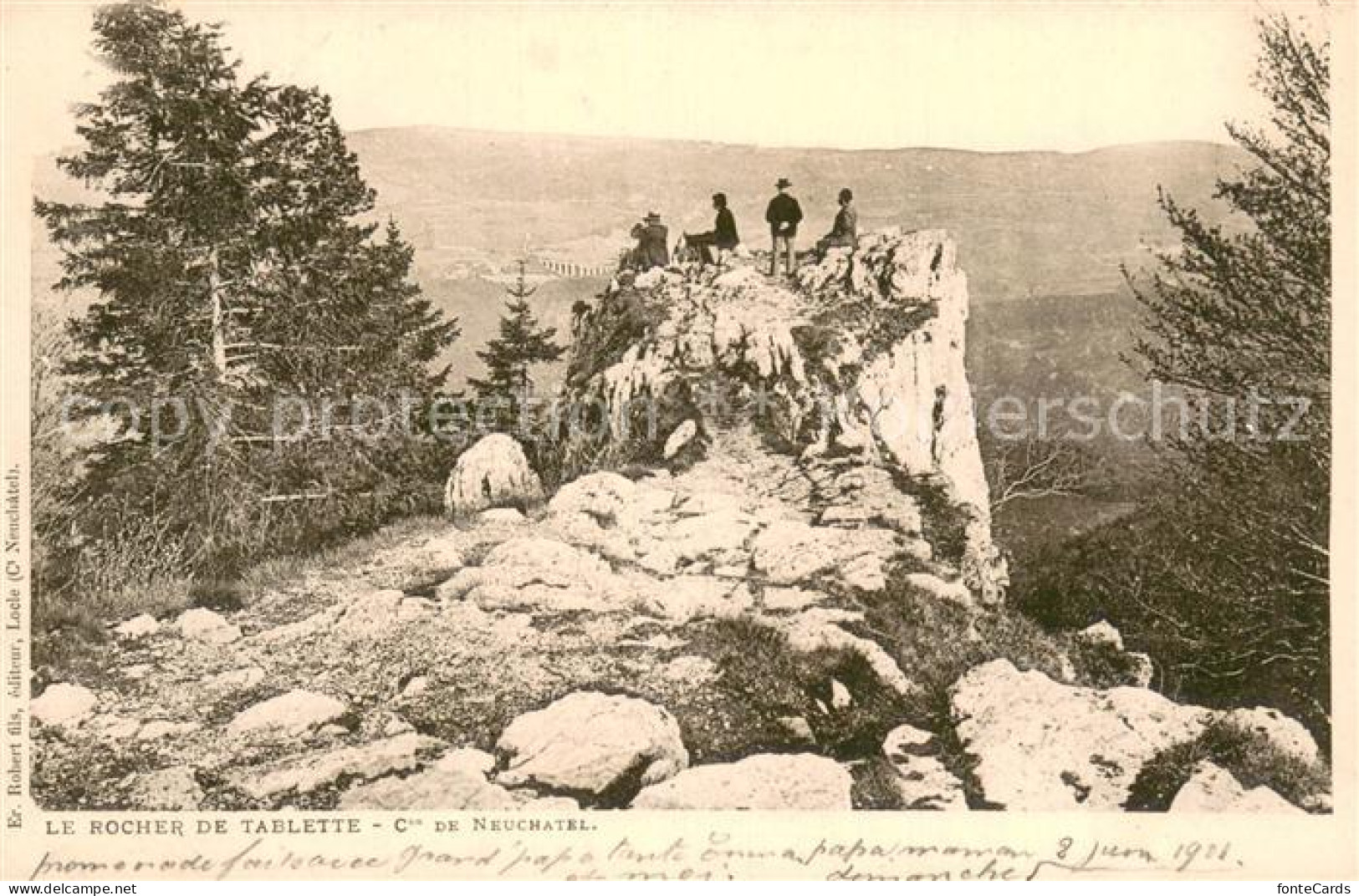 13738567 Neuchatel NE Le Rocher De Tablette Neuchatel NE - Autres & Non Classés