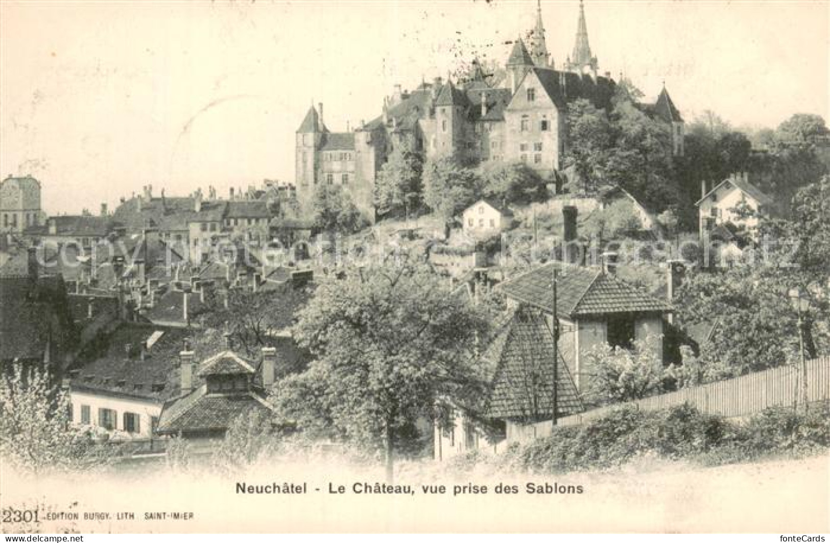 13738549 Neuchatel NE Le Chateau Vue Prise Des Sablons Neuchatel NE - Sonstige & Ohne Zuordnung