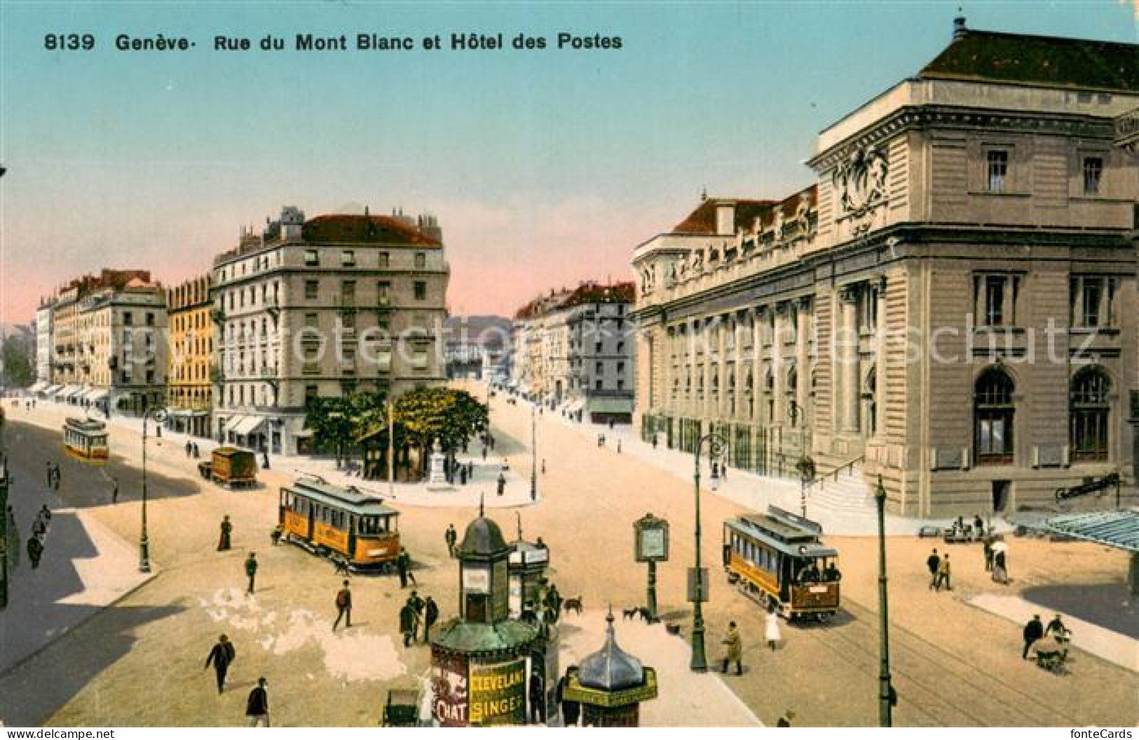 13738479 Geneve GE Rue Du Mont Blanc Et Hotel Des Postes Geneve GE - Andere & Zonder Classificatie