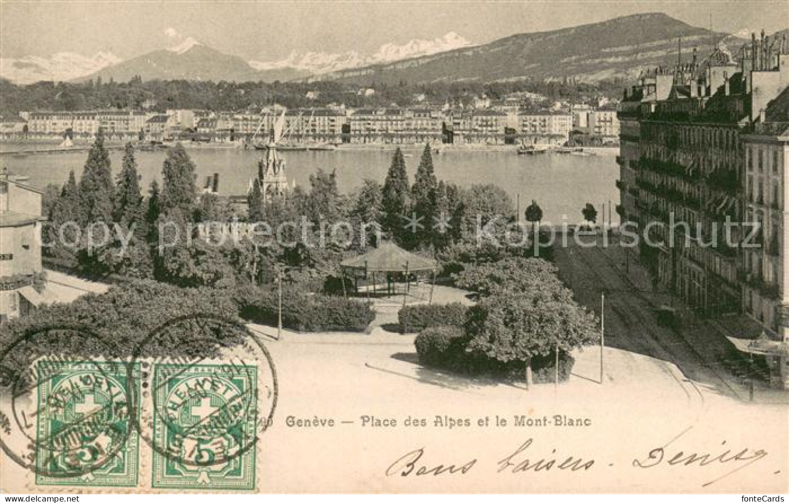 13738477 Geneve GE Place Des Alpes Et Le Mont Blanc Geneve GE - Autres & Non Classés