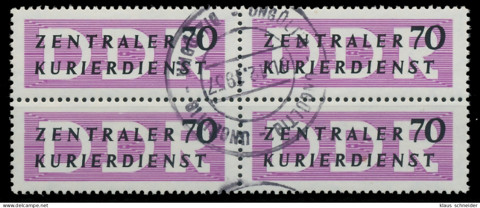 DDR DIENST VERWALTUNGSPOST-A ZKD Nr 9 Gestempelt VIERERB X1D2916 - Other & Unclassified