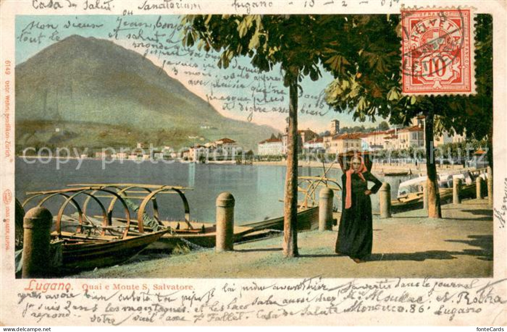 13738399 Lugano Lago Di Lugano Quai E Monte San Salvatore Lugano Lago Di Lugano - Other & Unclassified