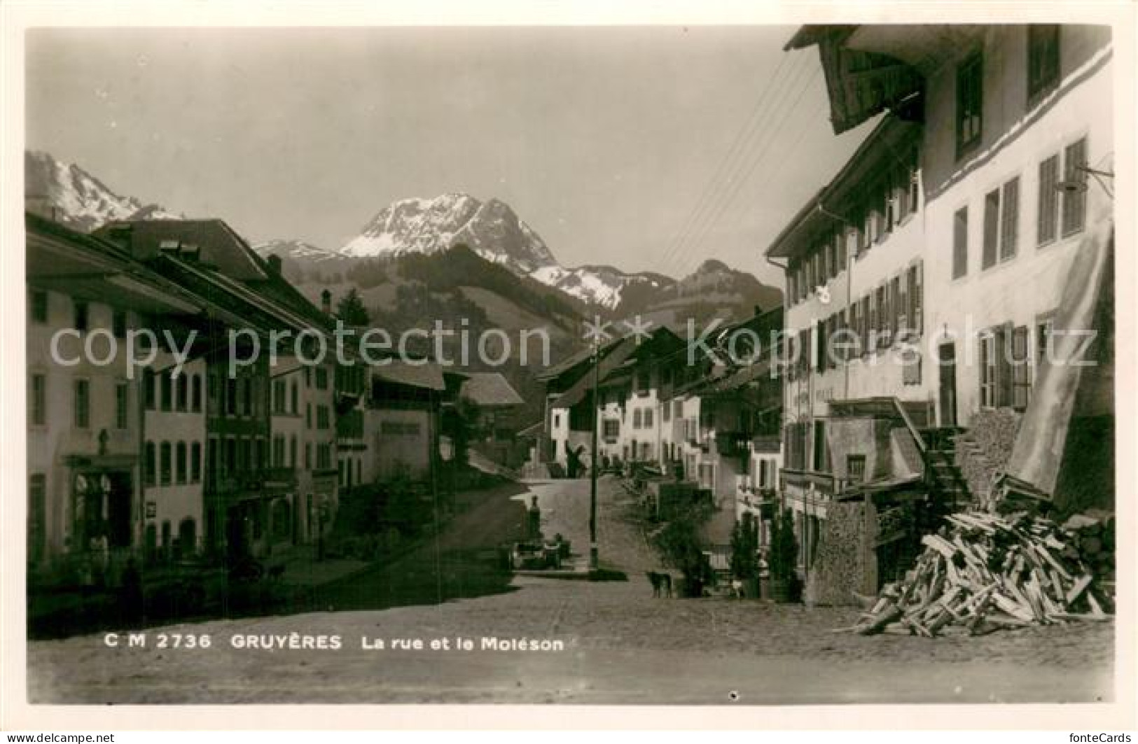 13738369 Gruyeres  Gruyere FR La Rue Et Le Moleson  - Sonstige & Ohne Zuordnung