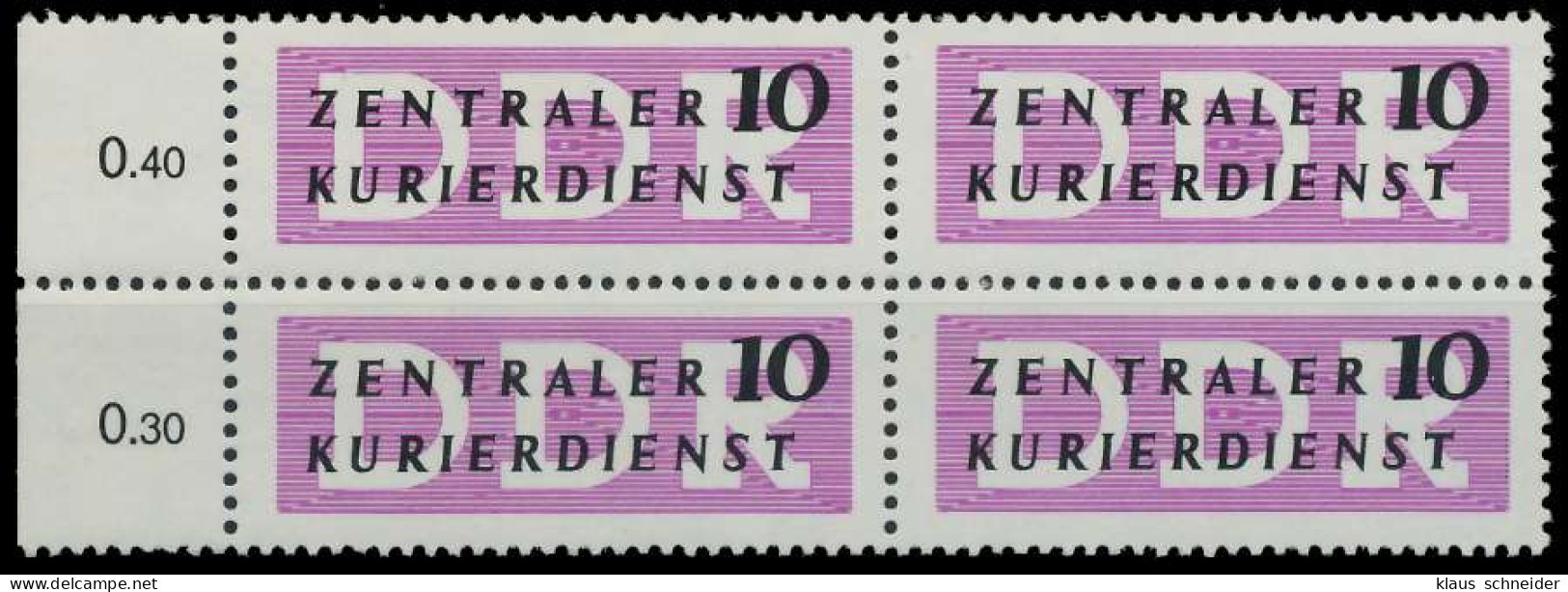 DDR DIENST VERWALTUNGSPOST-A ZKD Nr I Postfrisch VIERER X1D2CF2 - Autres & Non Classés