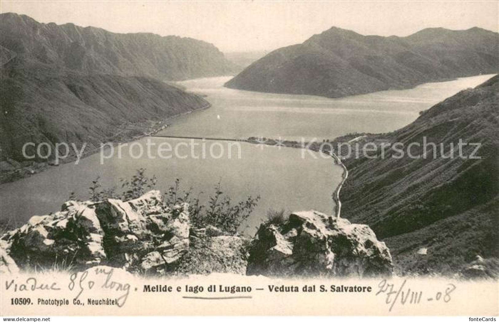 13738307 Melide Lago Di Lugano Veduta Dal San Salvatore Melide Lago Di Lugano - Other & Unclassified