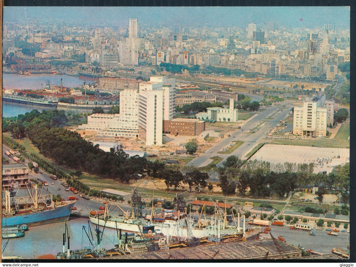 °°° 31000 - ARGENTINA - BUENOS AIRES - VISTA AEREA PANORAMICA - 1972 With Stamps °°° - Argentinien