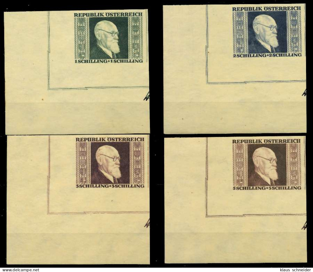 ÖSTERREICH 1946 Nr 772B-775B Postfrisch ECKE-ULI X1E8D56 - Unused Stamps