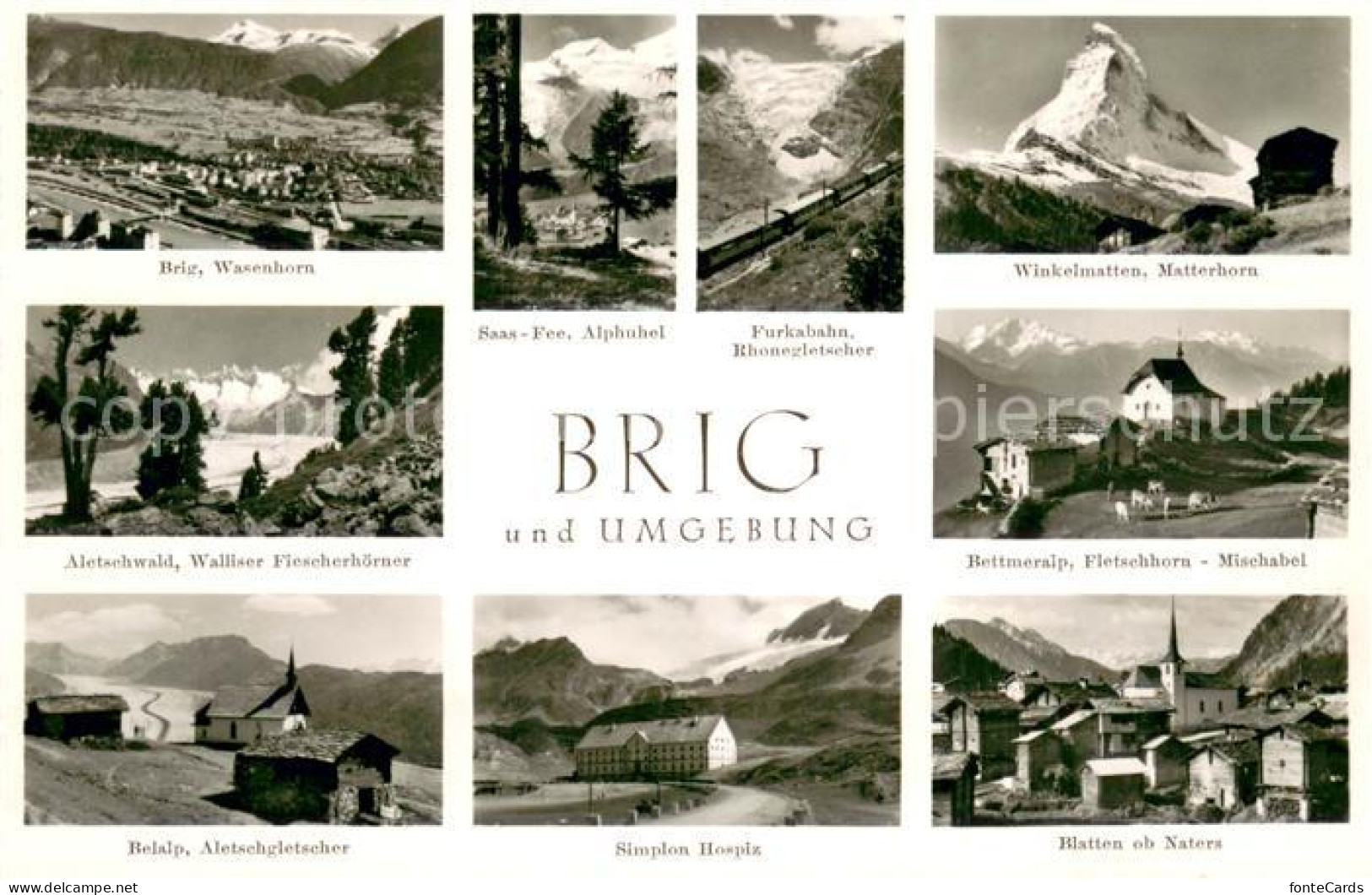 13738057 Brig Brigue VS Und Umgebung Walliser Alpen Matterhorn Gletscher  - Other & Unclassified