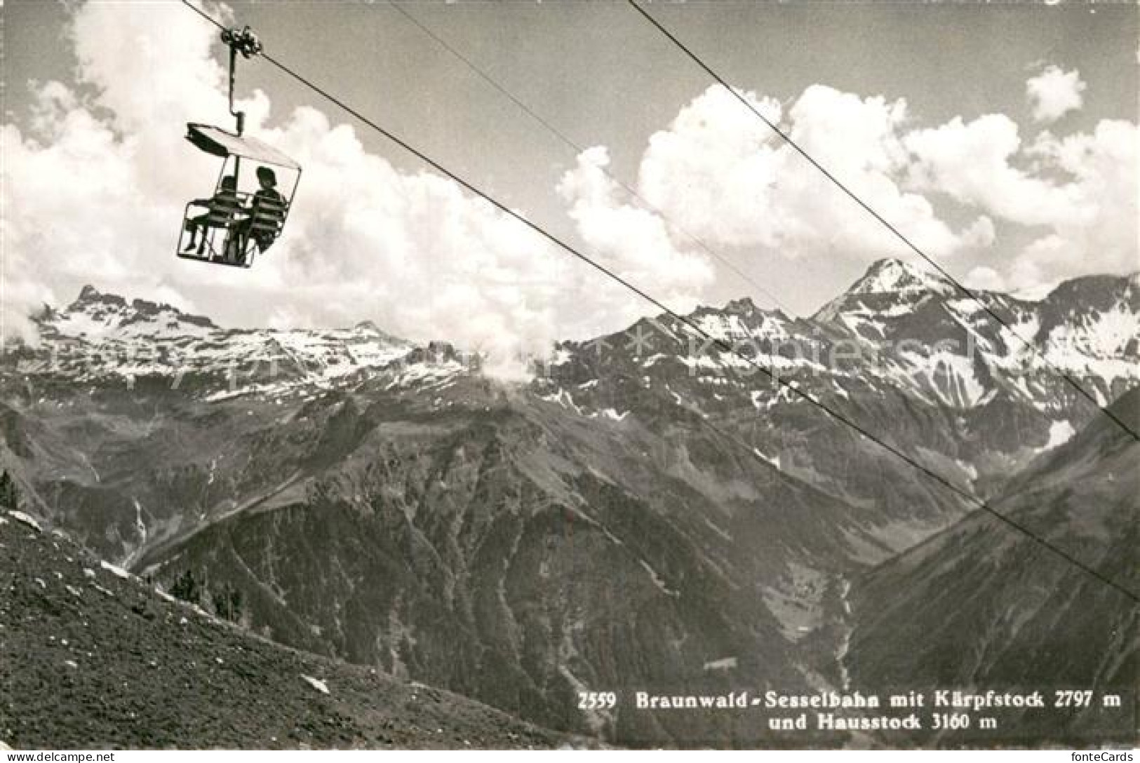 13737917 Braunwald GL Mit Sesselbahn Kaerpfstock Und Hausstock Braunwald GL - Altri & Non Classificati