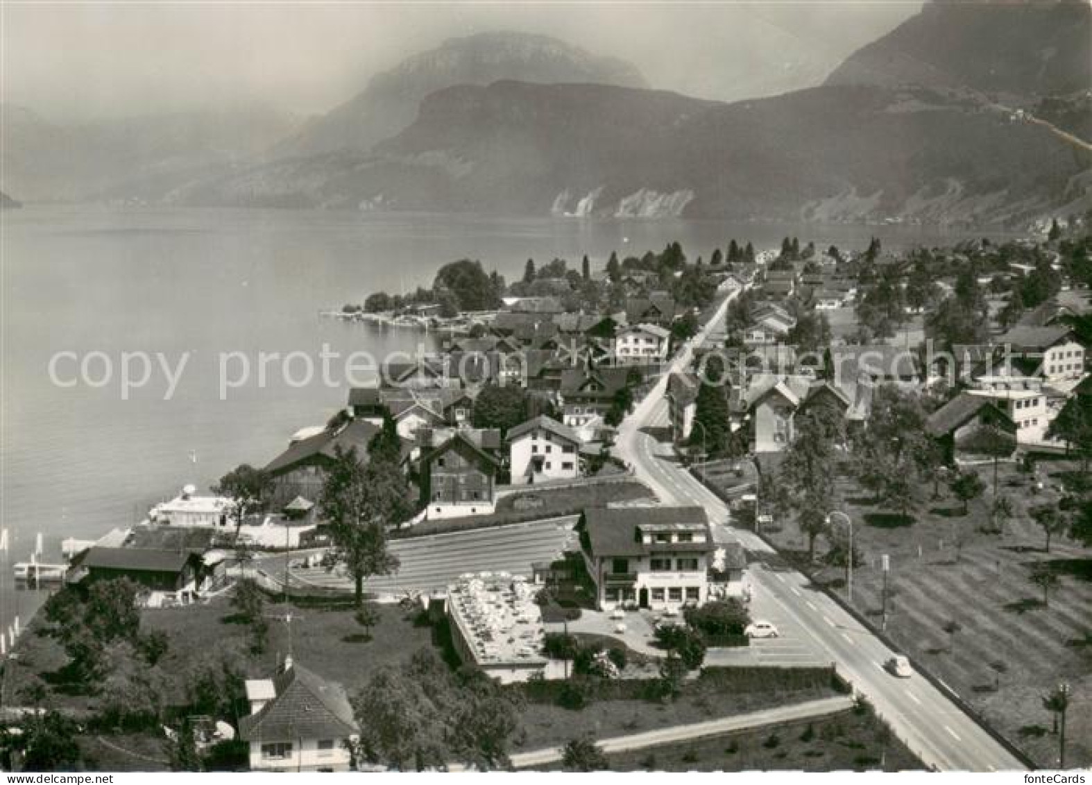 13737529 Beckenried Vierwaldstaettersee Fliegeraufnahme  - Autres & Non Classés