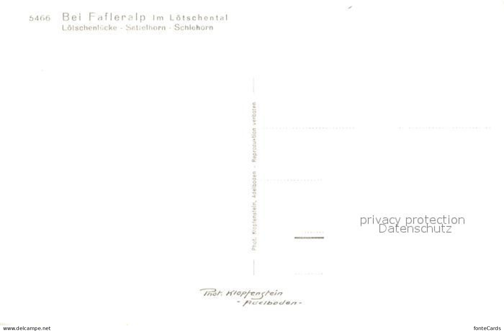 13737219 Fafleralp Loetschental Mit Loetschenluecke Schienhorn Sattelhorn Fafler - Other & Unclassified