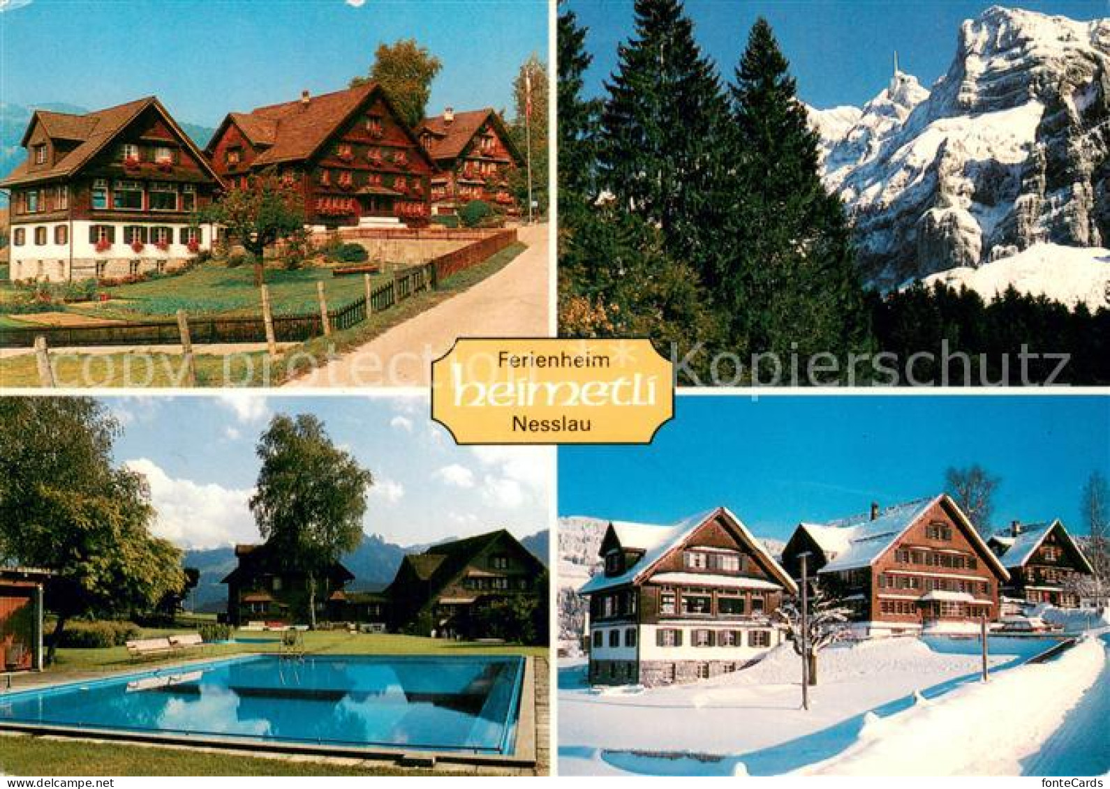 13736669 Nesslau SG Ferienheim Heimetli Swimming Pool Winterpanorama Alpen  - Other & Unclassified