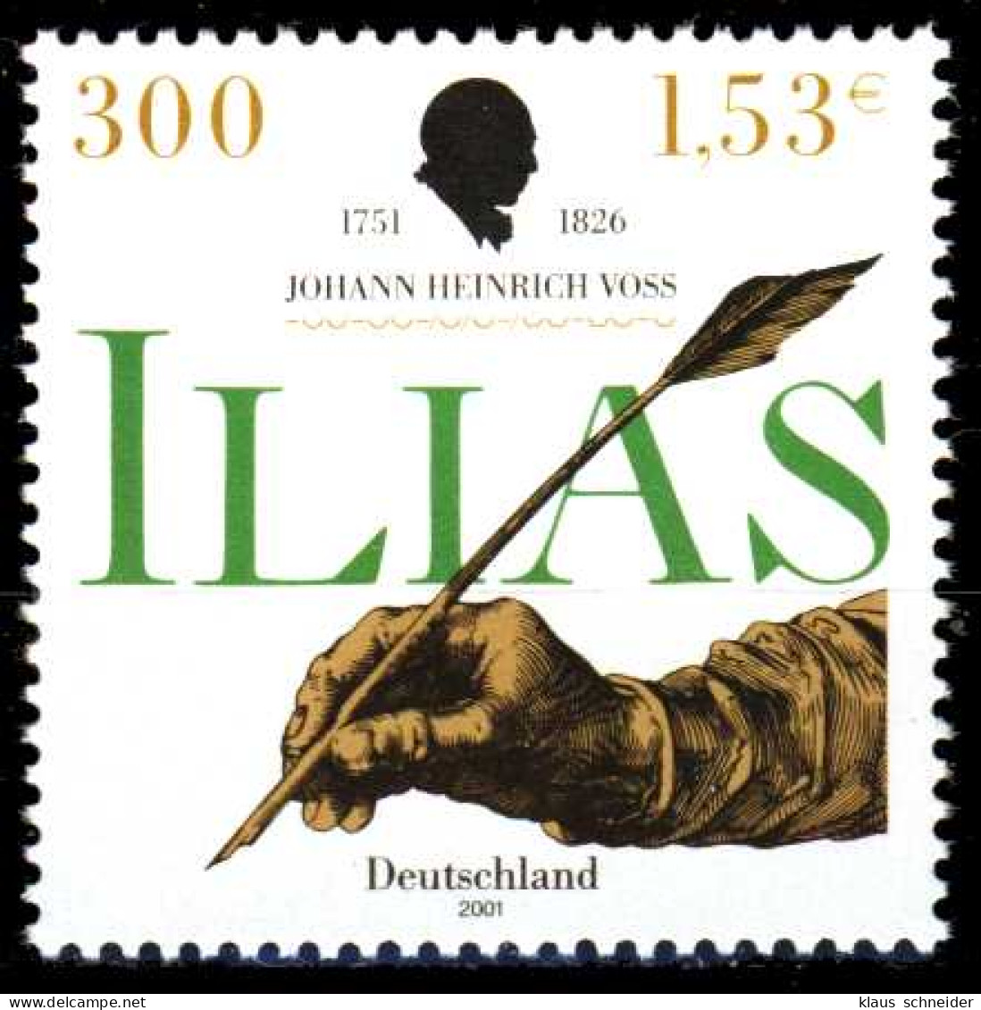 BRD BUND 2001 Nr 2170 Postfrisch SE194A6 - Unused Stamps