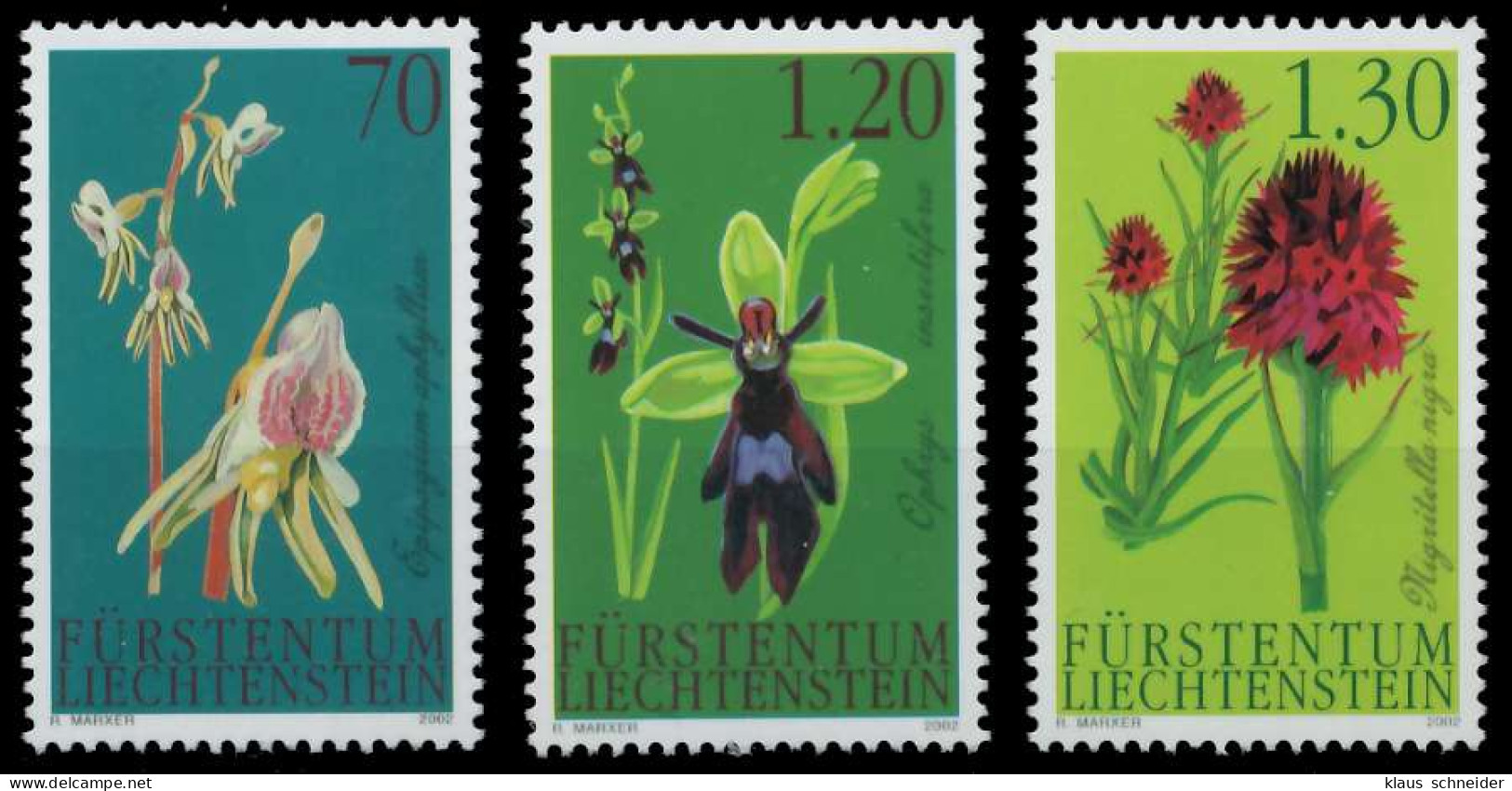 LIECHTENSTEIN 2002 Nr 1301-1303 Postfrisch SEE1956 - Unused Stamps