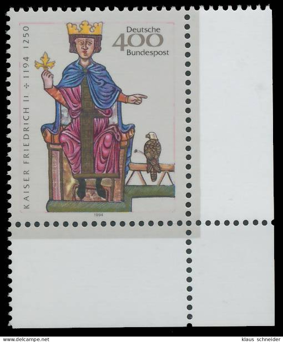 BRD BUND 1994 Nr 1738 Postfrisch ECKE-URE X3DFCF6 - Neufs